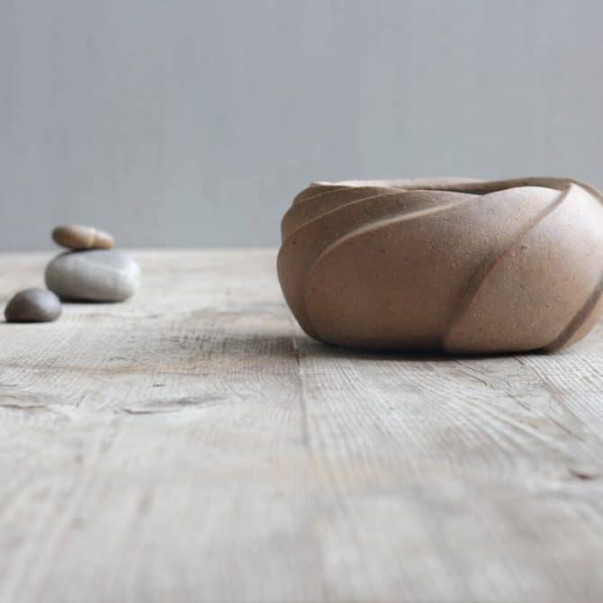zen inspired lotus bowl clay& wood studio